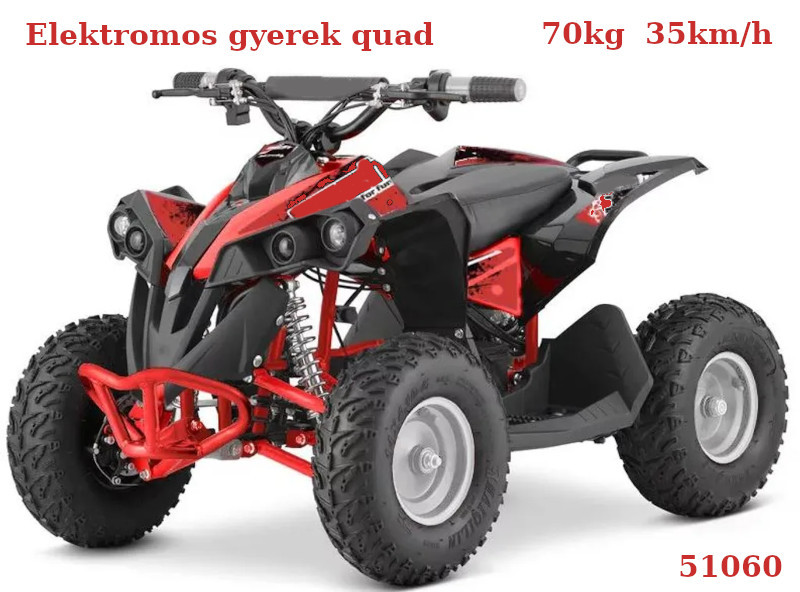      Akkumlátoros gyermek quad 70kg, 35km/h 51060