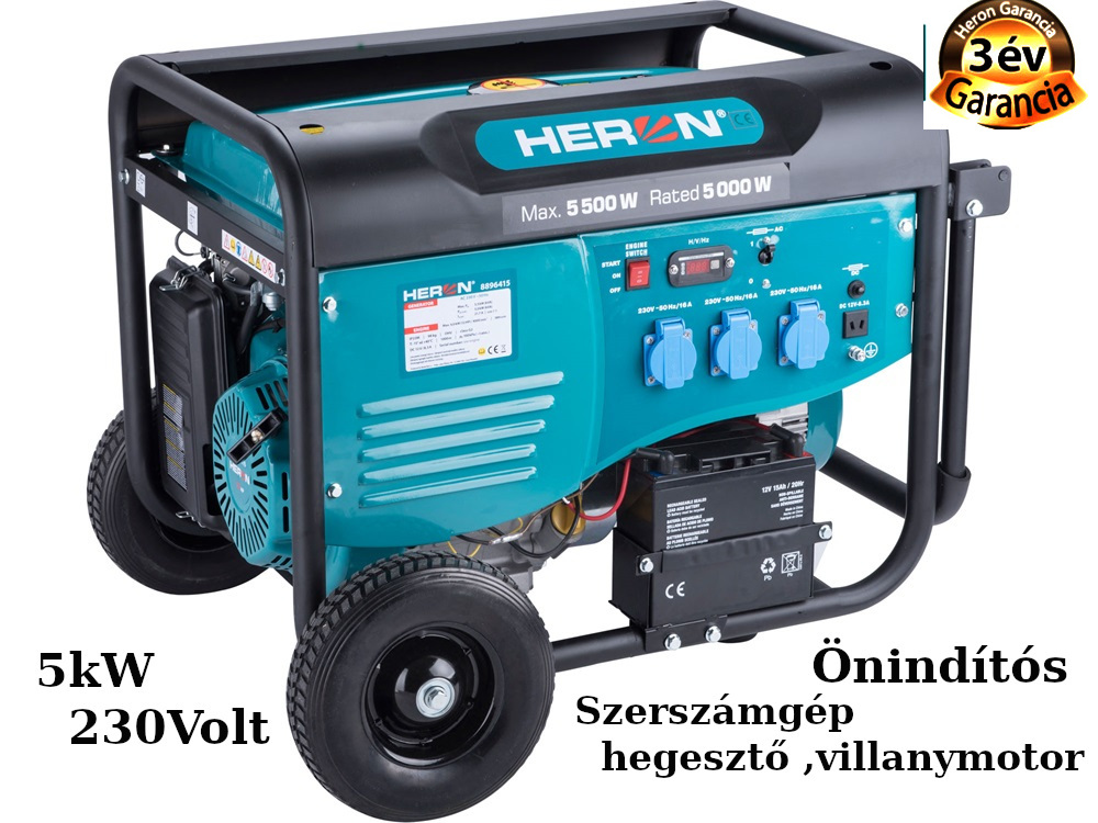          Aggregátor 5,5kW 230V  önindítós .