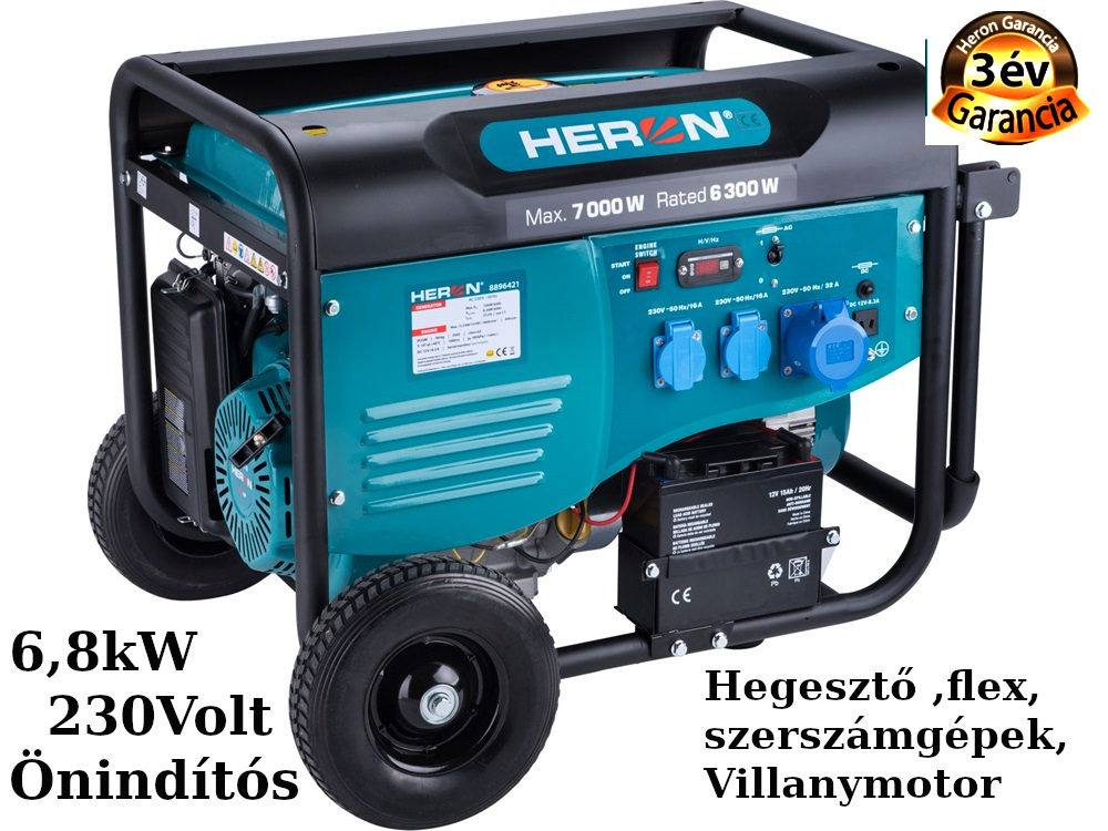         Agregátor 6,8Kw 230V őnindítós.