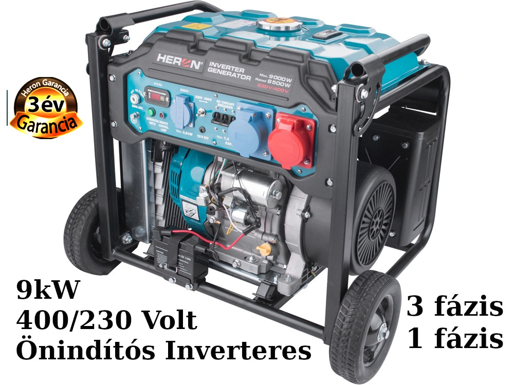         Aggregátor 9kW 400/230 volt önindítós