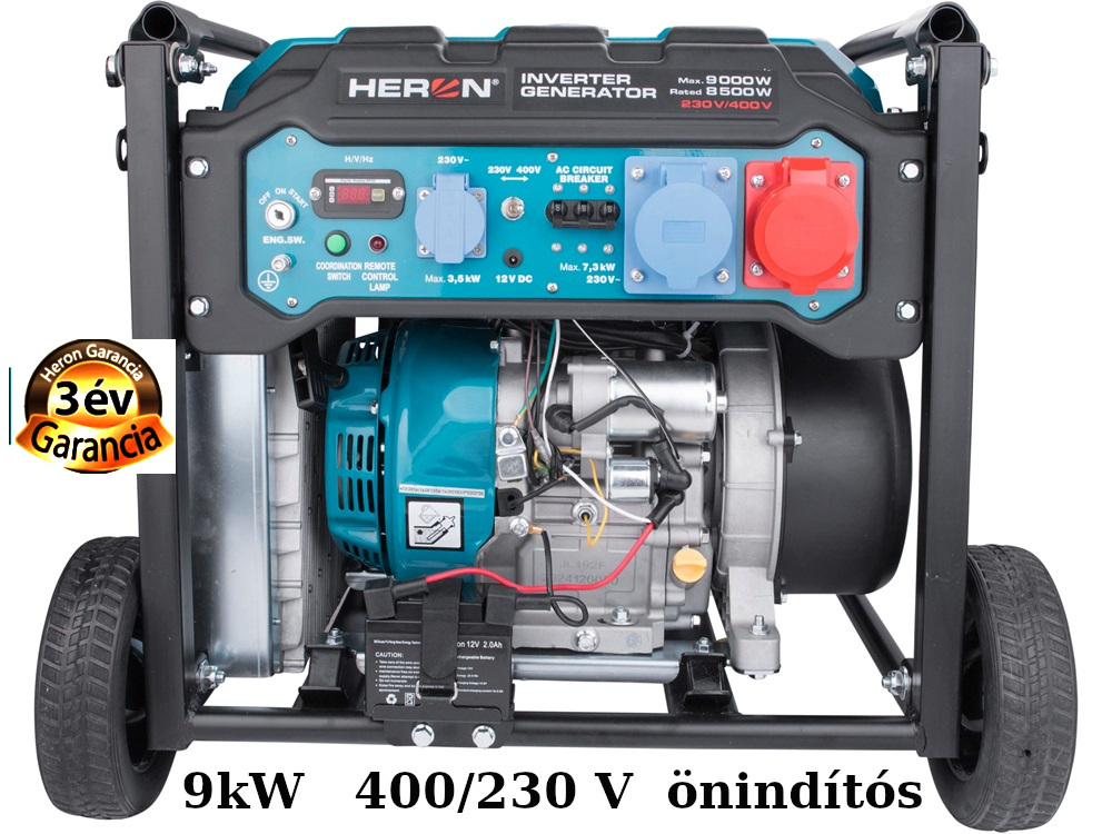 Aggregátor 9kW 400/230 volt önindítós