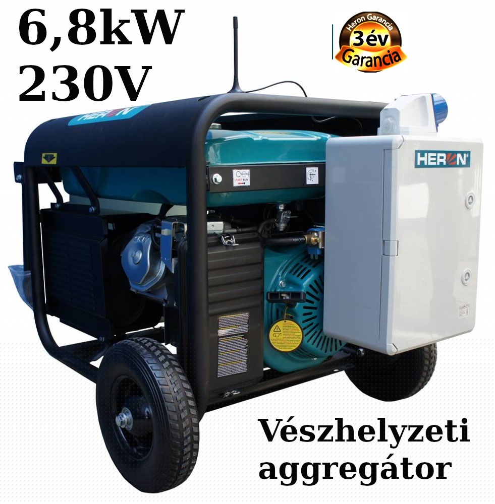     Aggregátor  6,8kW 230Volt önindítós VÉSZHELYZETI