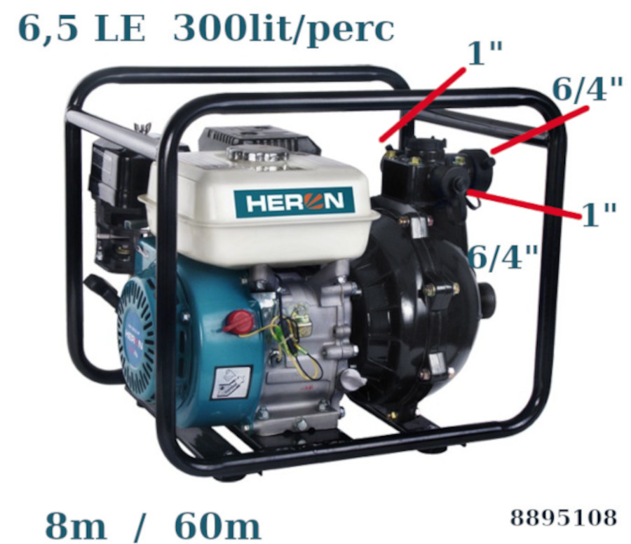   6,5 LE 8/60m 300lit/perc nyomószivattyú