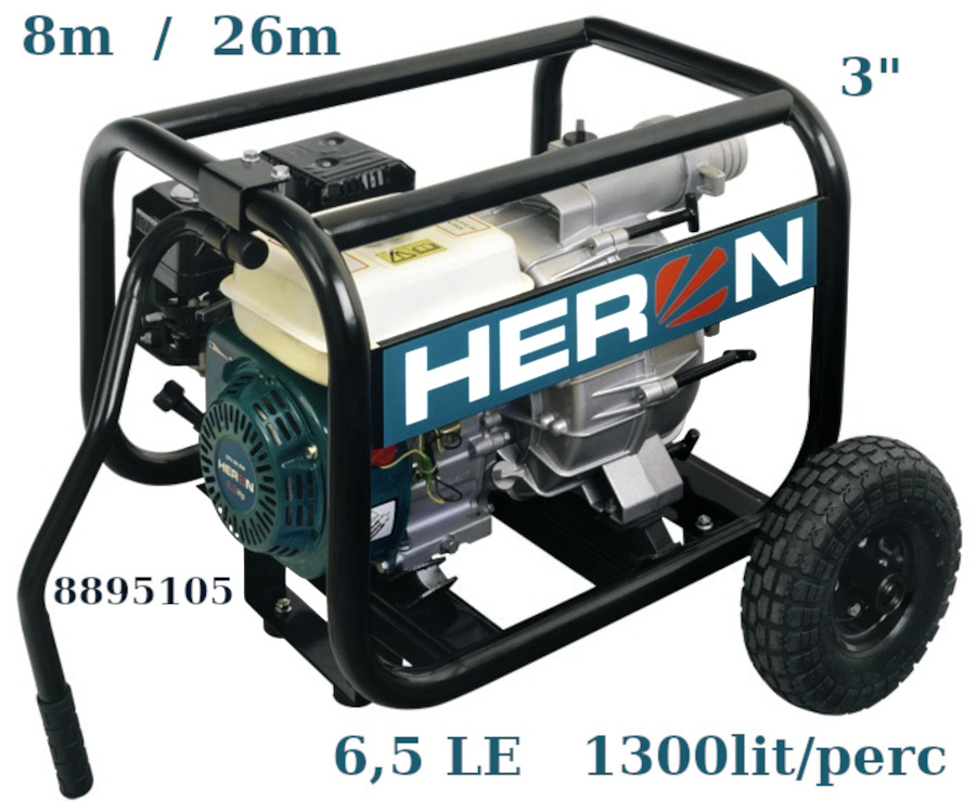  6,5 LE 8m/26m 1300lit. zagyszivattyú