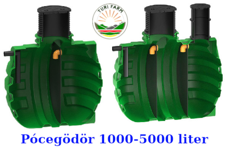        Pöcegödör 5000 liter 3 szekciós fedéllel